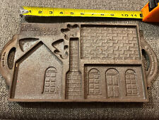 Vintage Gingerbread House John Wright Co Cast Iron Mold Baking 1985 double sided picture