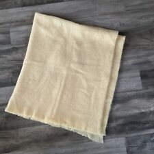 Vintage D'Medici Throw Blanket Wool Quilt Worsted Ivory Italian Luxury picture