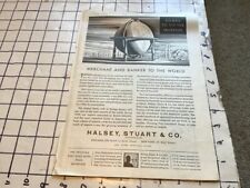 vintage original 1930 removed ad: Halsey, Stuart & co. BONDS - banker to world picture