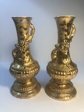 A pair of McCoy MCM USA ceramic 24 K bud vases picture