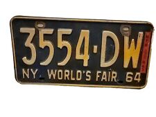VINTAGE NY CAR PLATE 1964 WORLD'S FAIR  picture