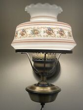 Vintage Quoizel  Abigail Adams  Brown Floral Hurricane Wall Lamp, Wall Sconce picture