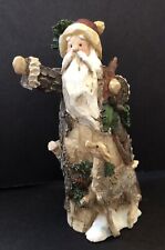 Holiday Christmas  Santa & Deer 6” Figurine Shelf or Table Display Figure picture
