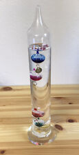 Galileo Standing Thermometer Clear Glass and Multicolor Floating Balls 13’’x3’’ picture