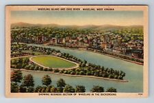 Wheeling WV-West Virginia, Wheeling Island & Ohio River Vintage Postcard picture