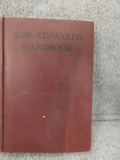 VINTAGE WWII BOOK SHIP STEWARD'S HANDBOOK OTTO KEY 1944 picture