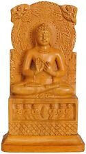 Lord Buddha in Dharmachakra Mudra Decorative Wooden Showpiece Figurine Statue picture