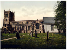 Kirkby Stephen. Church. Vintage Photochromy, Photochromy, Vintage Photoc PC picture