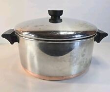 Vintage Revere Ware 4.5 Qt 4 1/2 Quart Stock Pot with Lid Copper Clad Rome N.Y. picture