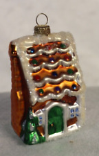 Vintage Mercury Glass Christmas House Ornament picture