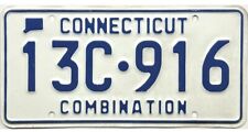 *BARGAIN BIN*  1980s 1990s Connecticut COMBINATION License Plate #13C-916 picture