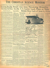 July 1, 1942 WWII Original Int. Newspaper U.S. CARRIER LANDS AT MALTA ALEXANDRIA picture