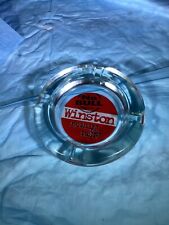 Vintage Winston Glass Cigarette Ashtray No Bull Nothin’But Taste Ashtray picture
