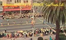 International Beauty Pageant Parade Long Beach California 1950s Postcard 361 picture