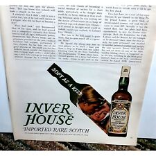 1968 Inver House Scotch Whisky Soft As A Kiss Vintage Print Ad 60s Original picture