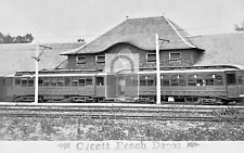 Railroad Train Station Depot Olcott Beach New York NY Reprint Postcard picture