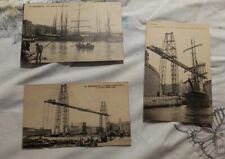 antique postcard lot early 1900 Marseille France ships in Port, Fort Saint Jean picture