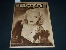1939 APRIL 2 THE PITTSBURGH PRESS SUNDAY ROTO SECTION - GINGER ROGERS - NP 4596 picture