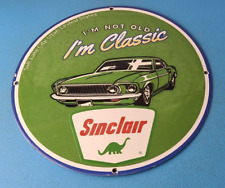 Vintage Sinclair Gasoline Sign - Service I'm Classic Gas Pump Porcelain Sign picture