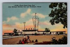 Waukegan IL-Illinois, Illinois Beach State Park, Antique, Vintage Postcard picture