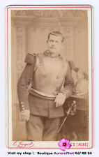 MILITARY SOLDIER NAMED LEON ROBERTEAU BREASTFEEDING REGIMENT, CDV to TROYES-BB66 picture
