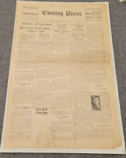 GUERNSEY EVENING PRESS WW2 BRITISH ATTACKING 27TH JUN 1940 NEWSPAPER picture