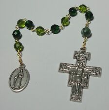 St Fiacre Single Decade Rosary w/ San Damiano Crucifix - Gardeners & Herbalists picture