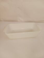Vintage 1950s Fire King Ivory Loaf Pan Glass Oven Ware Baking Dish 9032 picture