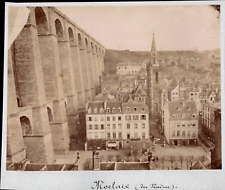 France, Brittany, Morlaix, le Viaduc, ca.1880, vintage print vintage print vintage print, le picture