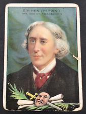 1911 T68 Men of History Sir Henry Irving Miners Extra Tobacco Card Tragedian picture