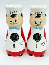 Vintage Davar Chef Cook Japan Oriental Salt and Pepper Shakers picture