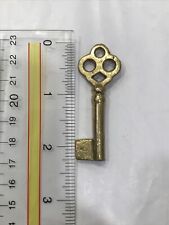 Antique Style Uncut Ornate Brass Open Barrel Skeleton Key picture