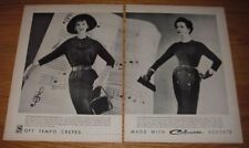 1957 Celanese Acetate Advertisement - Dresses by Nat Kaplan and Filcol picture