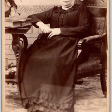 c1880s Lewiston, ME Nice Fat Lady Album Book Cabinet Card Photo A Couturier B18 picture