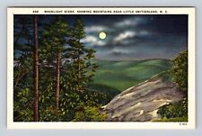 Little Switzerland NC-North Carolina, Moonlight Scene, Vintage Souvenir Postcard picture