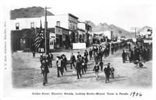 RPPC Golden Street RHYOLITE Nevada Miners' Union Parade c1940s Vintage Postcard picture
