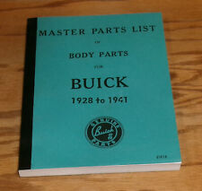 1928 - 1941 Buick Body Master Parts List Catalog picture