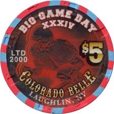 $5  Colorado Belle Casino Chip - Big Game Day XXXIV - Laughlin, Nevada picture