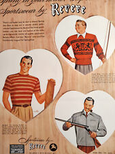 1948 Original Esquire Art Ad Advertisement Revere Mens Sportswear PM Whiskey picture