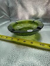Vintage Anchor Hocking Soreno Green Glass Ashtray 6.25” VERY GOOD CONDITION. picture