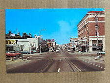 Postcard Port Angeles WA Washington Street View Old Cars Lincoln Theater Vintage picture