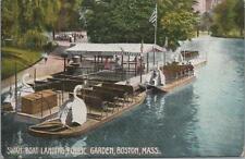 Postcard Swan Boat Landing Public Garden Boston MA  picture