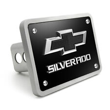 Chevrolet Silverado 3D Black Logo on Black Billet Aluminum 2