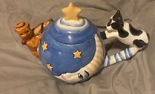Vintage Nursery Rhyme The Cow Jumped Over The Moon Ceramic Teapot DesignPac picture