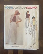 Vintage ORIGINAL Vogue American Designer 1980s CALVIN KLEIN Pattern 1885 picture
