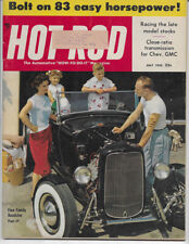 vtg HOT ROD Magazine July 1955 Racing the Late Model Stocks picture