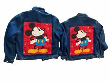 Lot Of 2 Deadstock Disney Mickey Mouse 90s Vntg Denim Rare Rhinestones Jacket XL picture