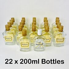 HENNESSY Lot of 22 Bottles 200ml Half Pint EMPTY HENNY Bottles Screw Tops Crafts picture