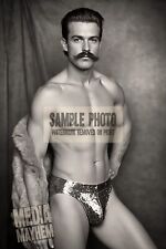 Mustache Man with Big Sparkly Bulge Print 4x6 Gay Interest Photo #396 picture