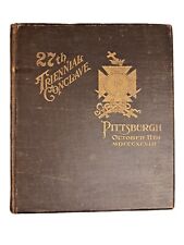 VINTAGE KNIGHTS TEMPLAR 27th TRENNIAL CONCLAVE BOOK PITTSBURG 1898 picture